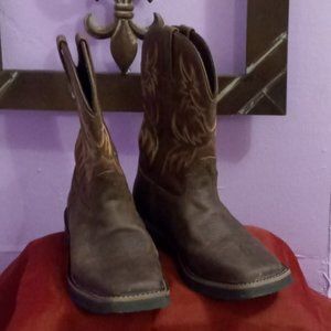 JUSTIN - MEN'S DRILLER WESTERN WORK BOOTS (SOFT - TOE) 9EE